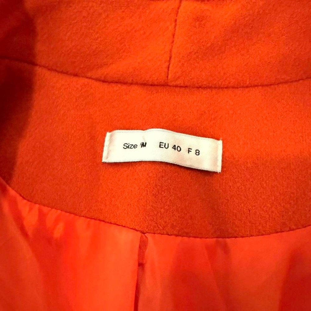 Bright Orange Structured Button Coat - image 8